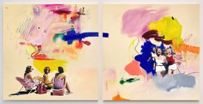 Paula Lopez Bravo, Too Busy Being Happy/Born for Summer Diptych