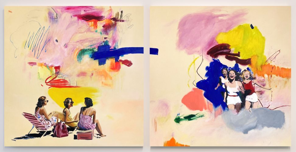 Paula Lopez Bravo, Too Busy Being Happy/Born for Summer Diptych